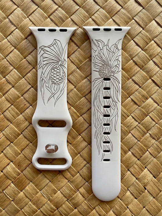 Hala Tree Standard Size Band - Punahou School Collab Engraved Watchband - Apple Watch Compatible