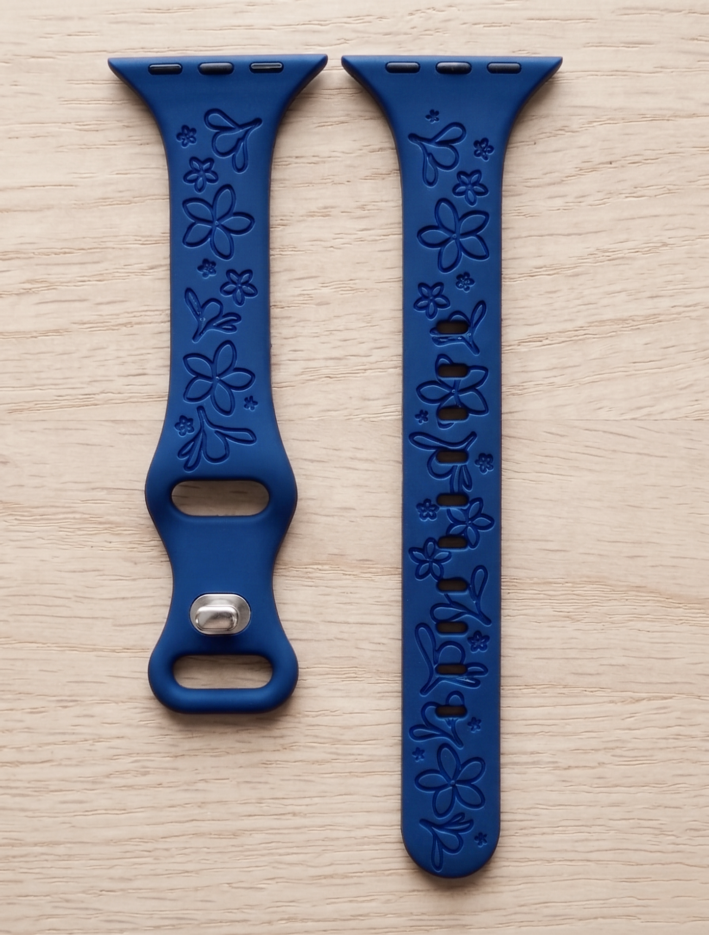 Plumeria Slim Size - Punahou School Collab Engraved Watchband - Apple Watch Compatible