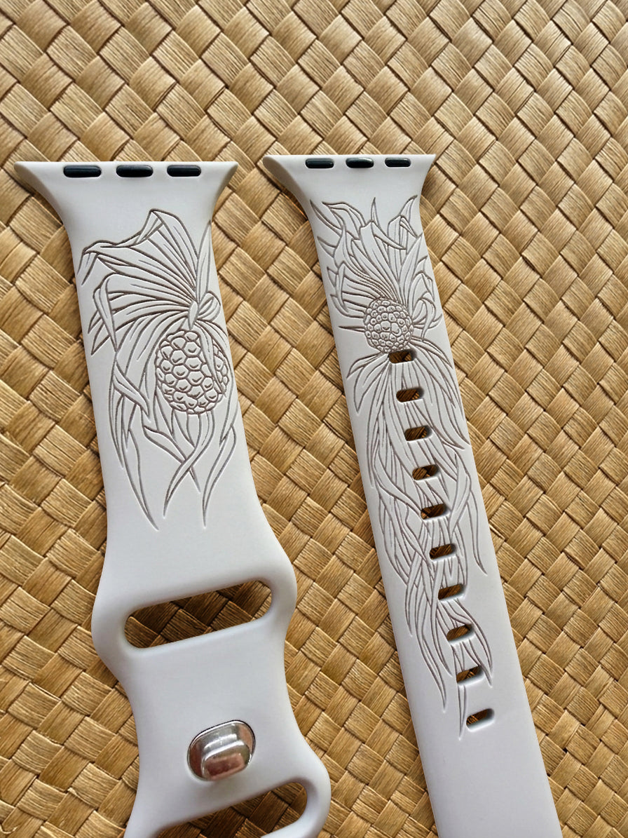 Hala Tree Standard Size Band - Punahou School Collab Engraved Watchband - Apple Watch Compatible