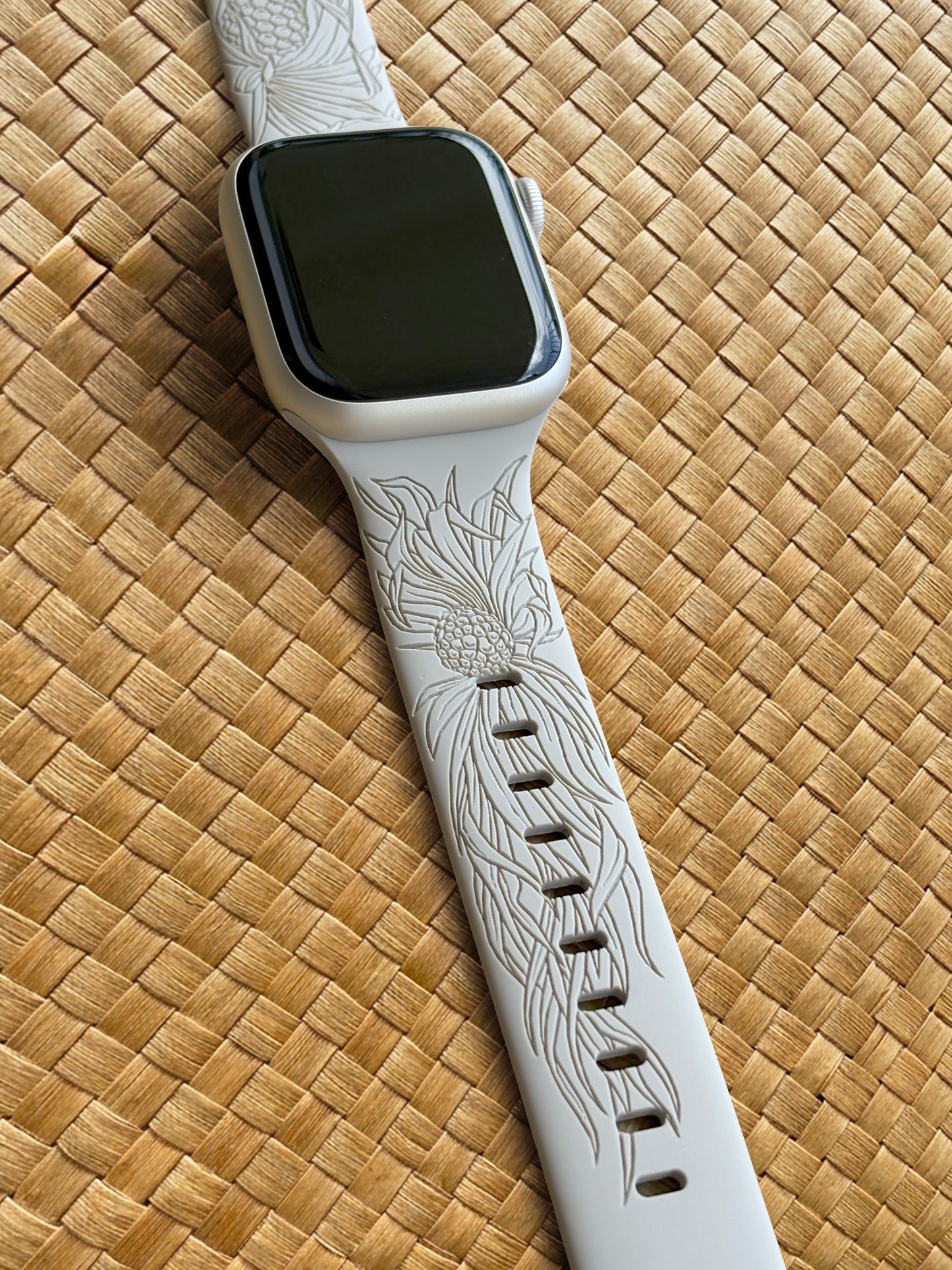 Hala Tree Standard Size Band - Punahou School Collab Engraved Watchband - Apple Watch Compatible