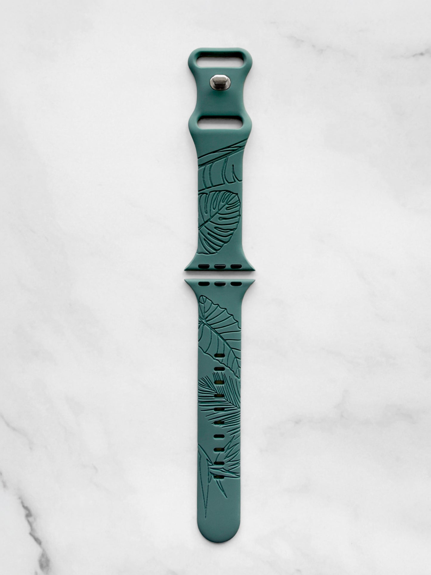 Dusty Jungle Tropical Medley Silicone Watchband Compatible with Apple Watch
