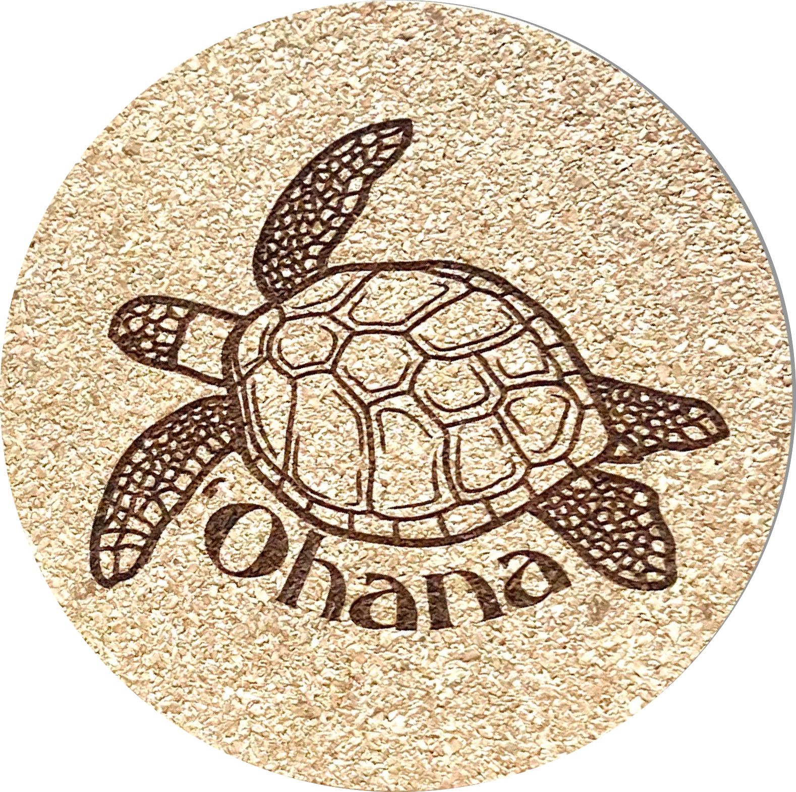 ʻOhana Honu Engraved Cork Coaster | Set of 4 – ENGROOVE shop