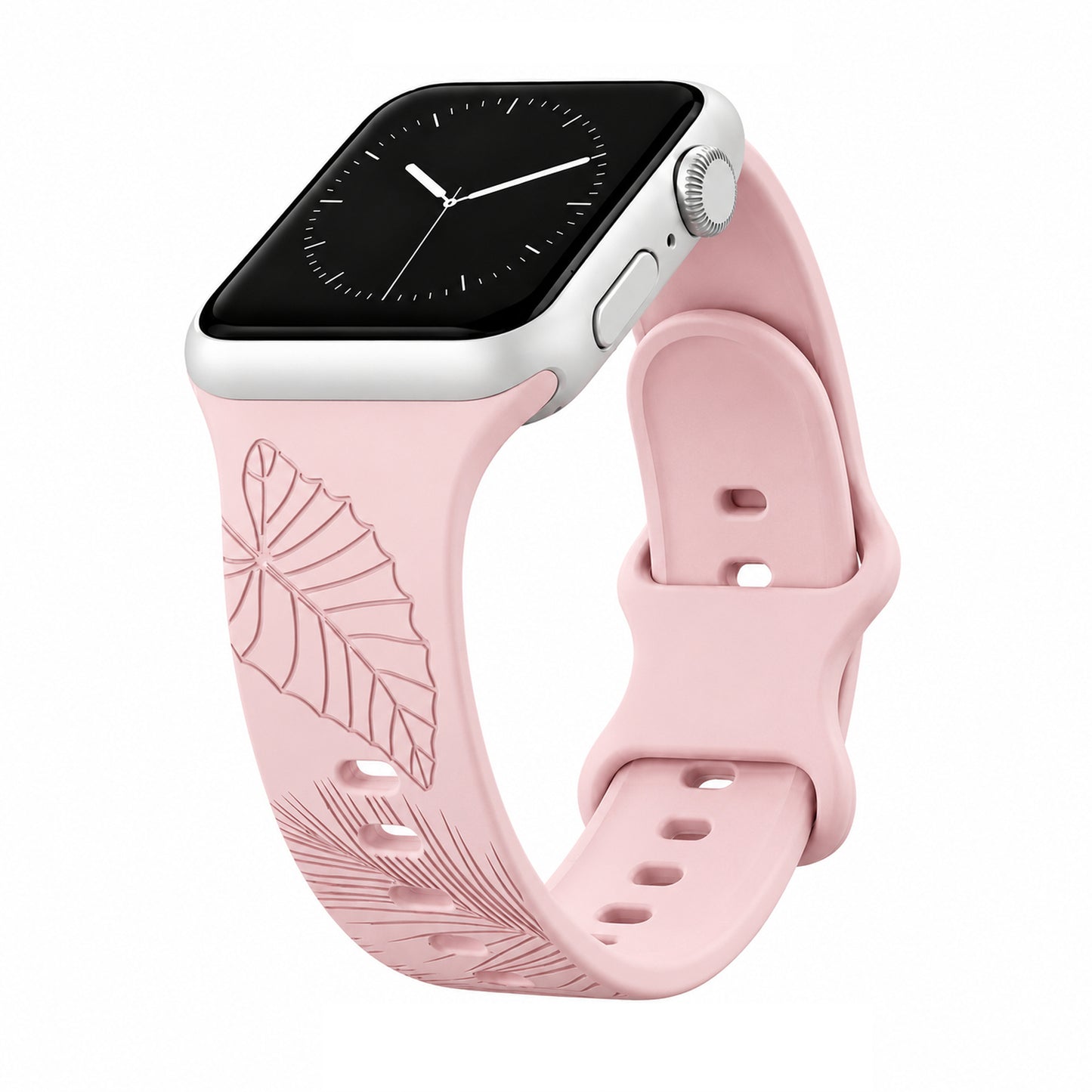 Blush Tropical Medley Silicone Watchband Compatible with Apple Watch